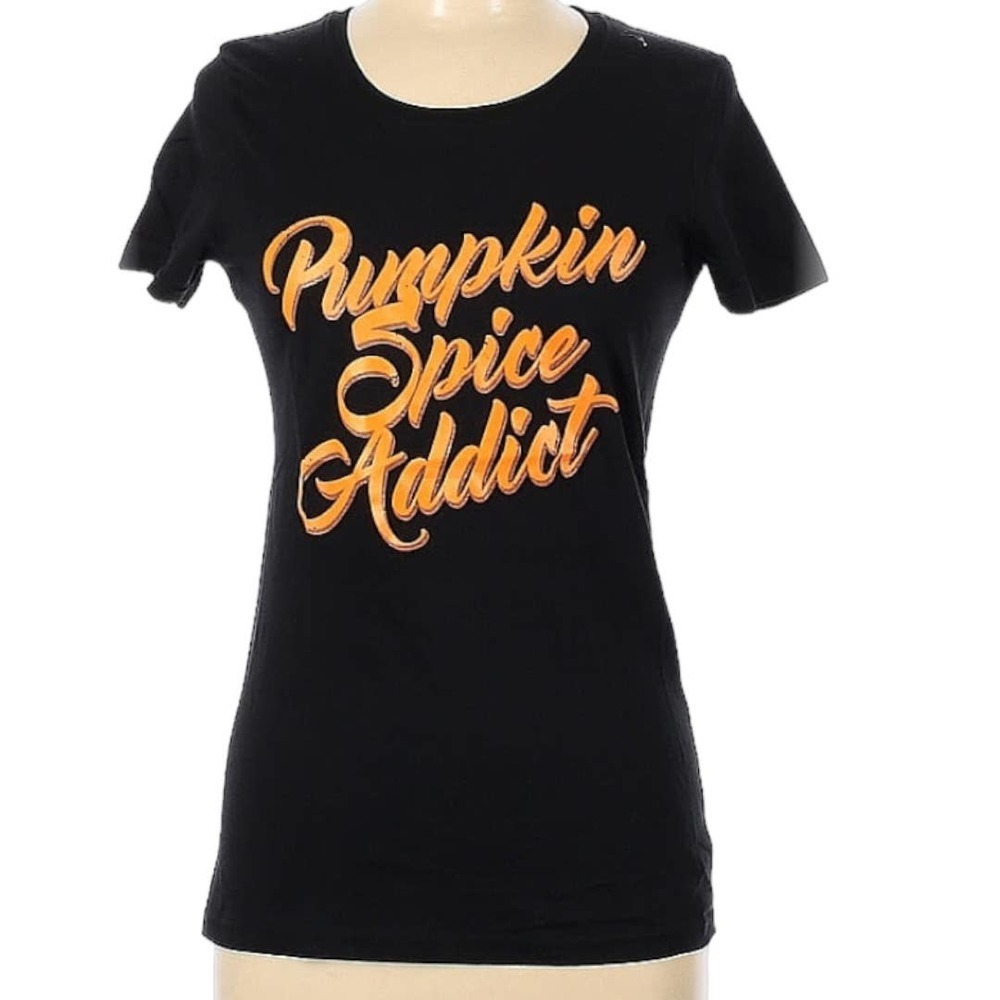 Crazy Dog "Pumpkin Spice Addict" Short‎ Sleeve Graphic Tee